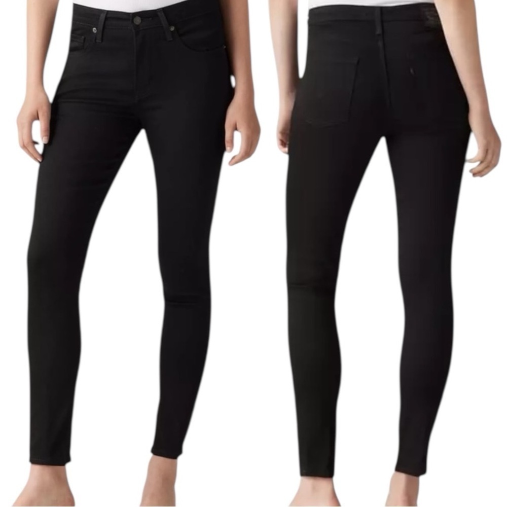 Levi’s 721 High Rise Skinny Jeans Soft Black W26 L32 Stellar Stretch